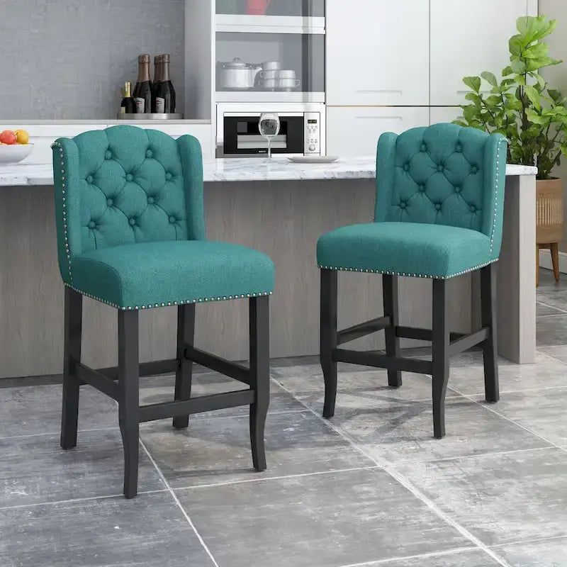 Tabouret de comptoir Foxcroft Wingback (ensemble de 2) par Christopher Knight Home