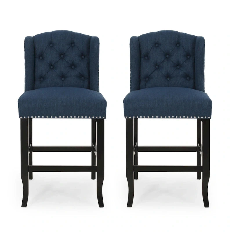 Tabouret de comptoir Foxcroft Wingback (ensemble de 2) par Christopher Knight Home