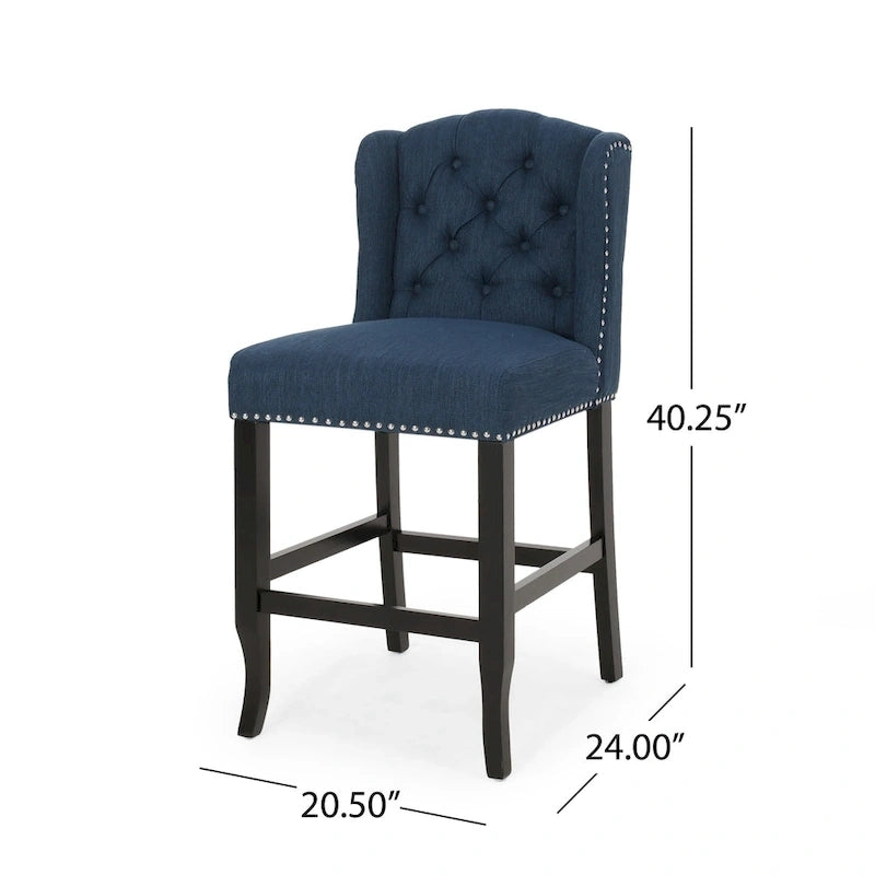 Tabouret de comptoir Foxcroft Wingback (ensemble de 2) par Christopher Knight Home