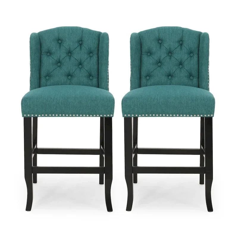 Tabouret de comptoir Foxcroft Wingback (ensemble de 2) par Christopher Knight Home