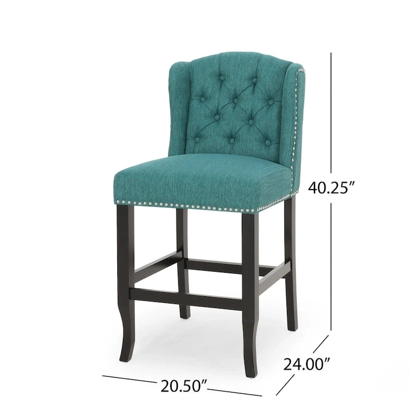 Tabouret de comptoir Foxcroft Wingback (ensemble de 2) par Christopher Knight Home