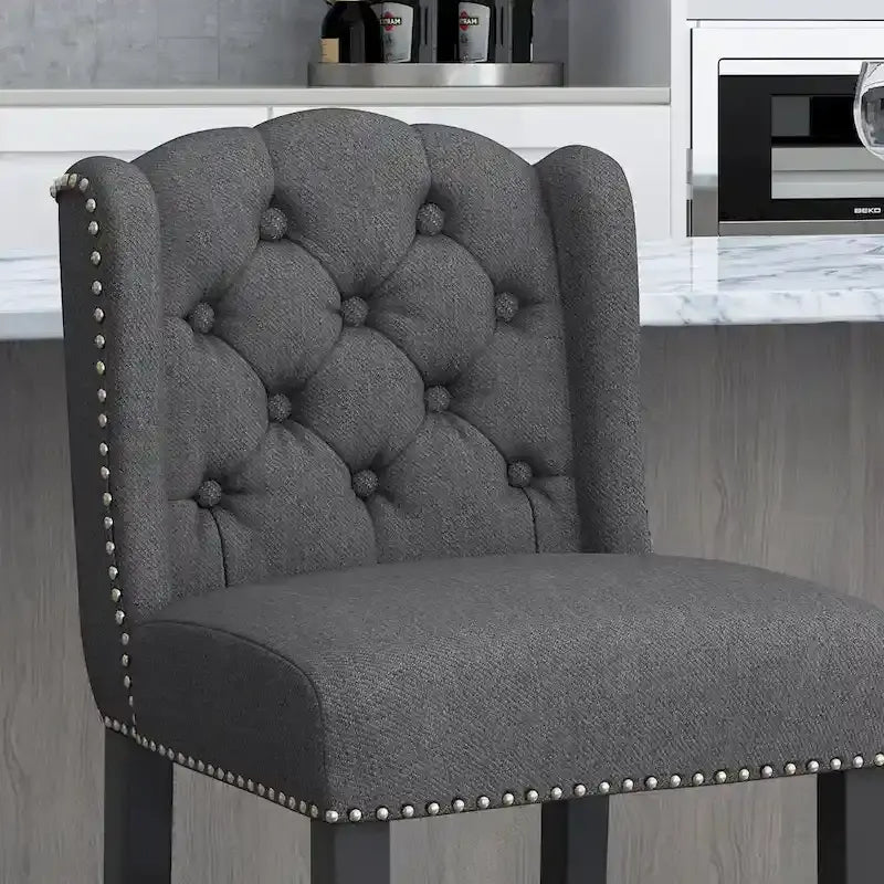 Tabouret de comptoir Foxcroft Wingback (ensemble de 2) par Christopher Knight Home