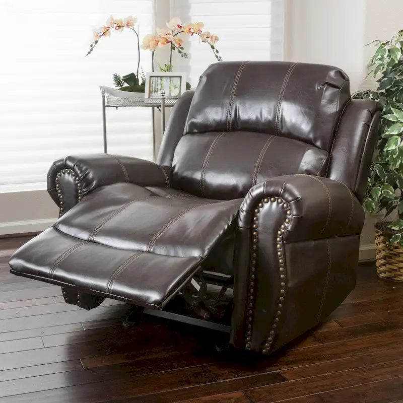 Fauteuil inclinable Charlie en cuir PU de Christopher Knight Home