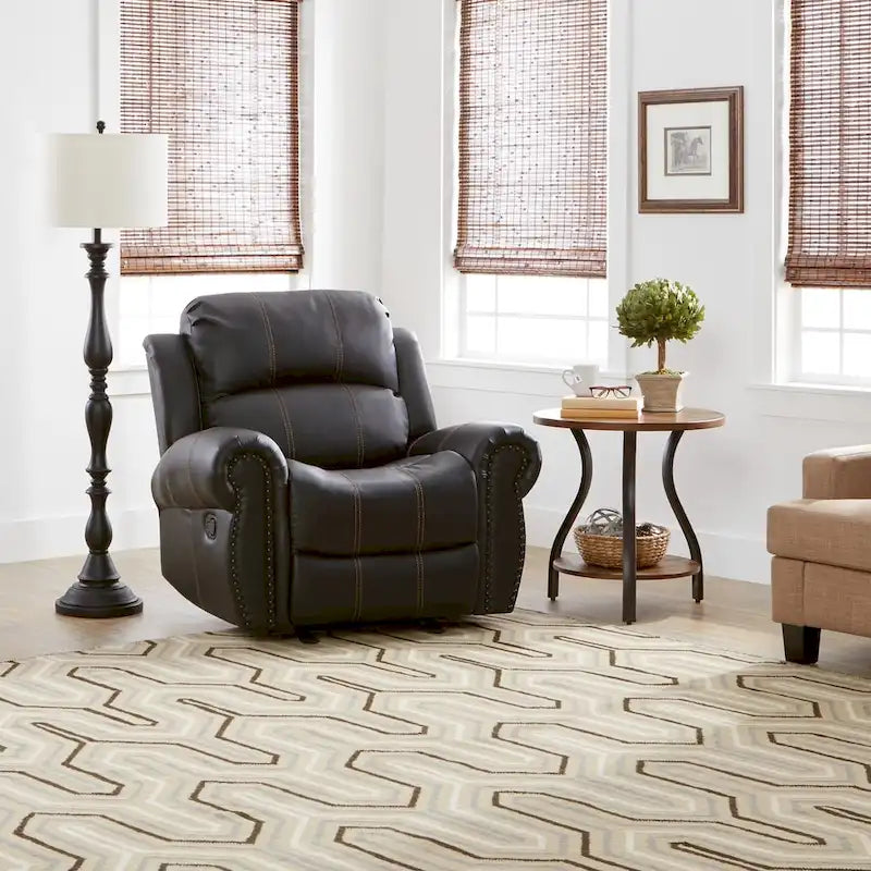 Fauteuil inclinable Charlie en cuir PU de Christopher Knight Home