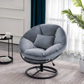 Fauteuil Papasan pivotant à vérin à gaz MCombo avec réglage de la hauteur, Velours HQ405