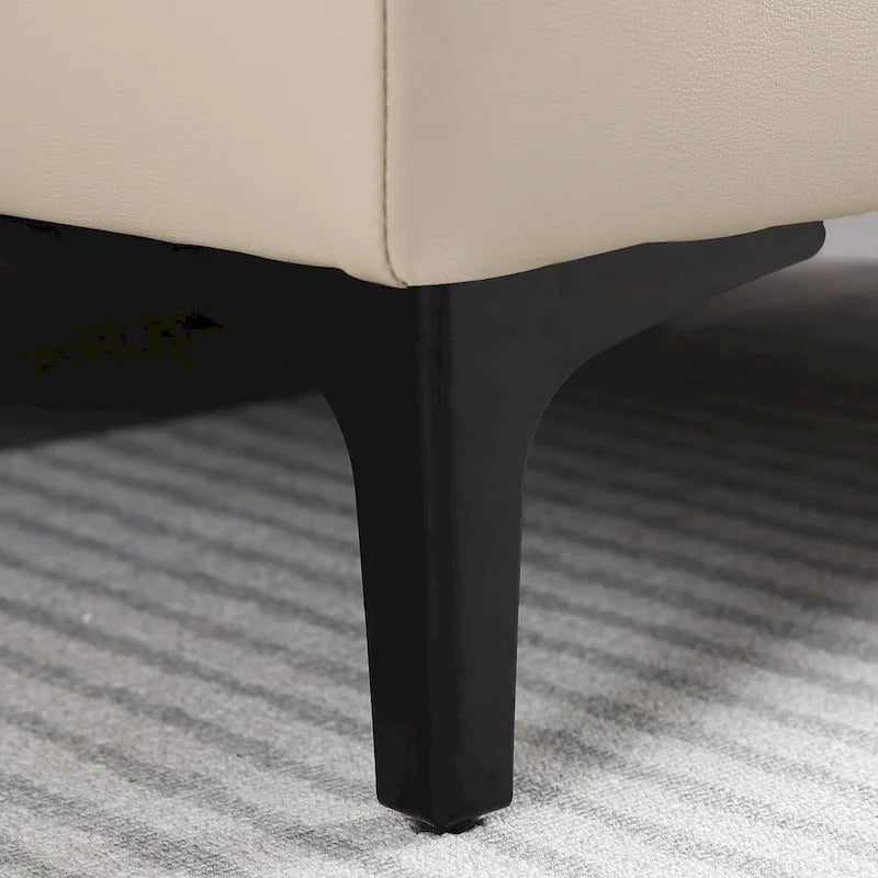 Canapé d'angle réversible OVIOS avec coussins moelleux et pieds en métal