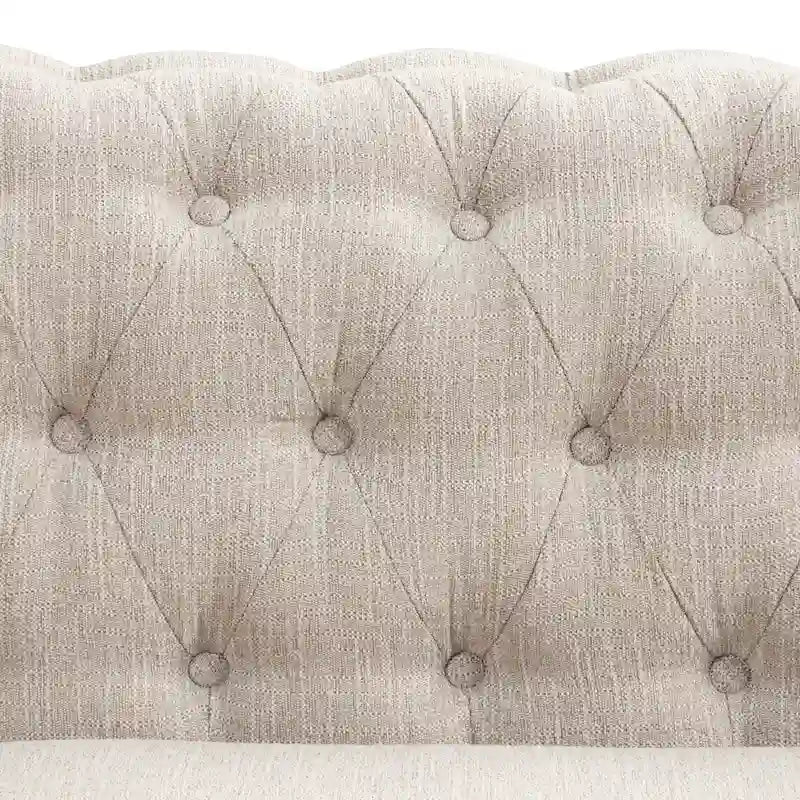 Canapé Chesterfield Morden Fort en velours capitonné