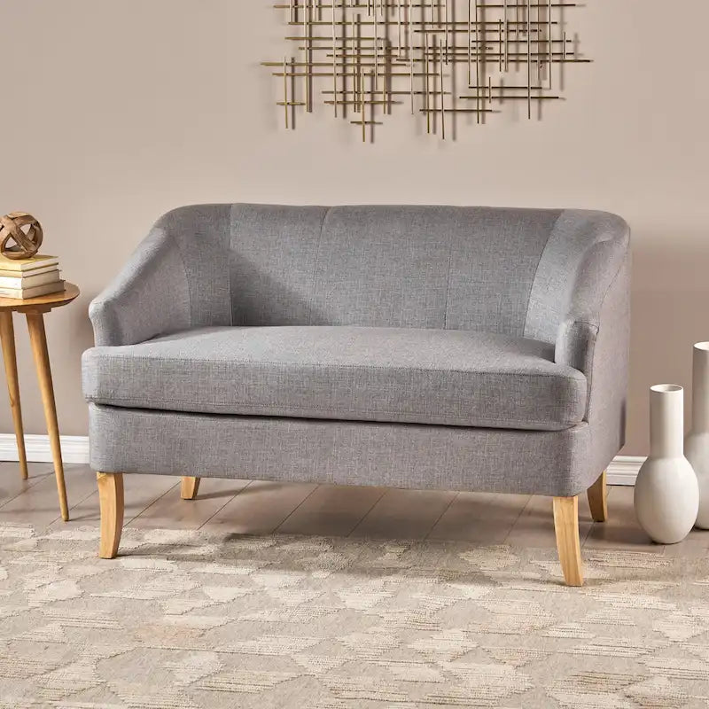 Canapé deux places Sheena Mid-century Modern en tissu par Christopher Knight Home