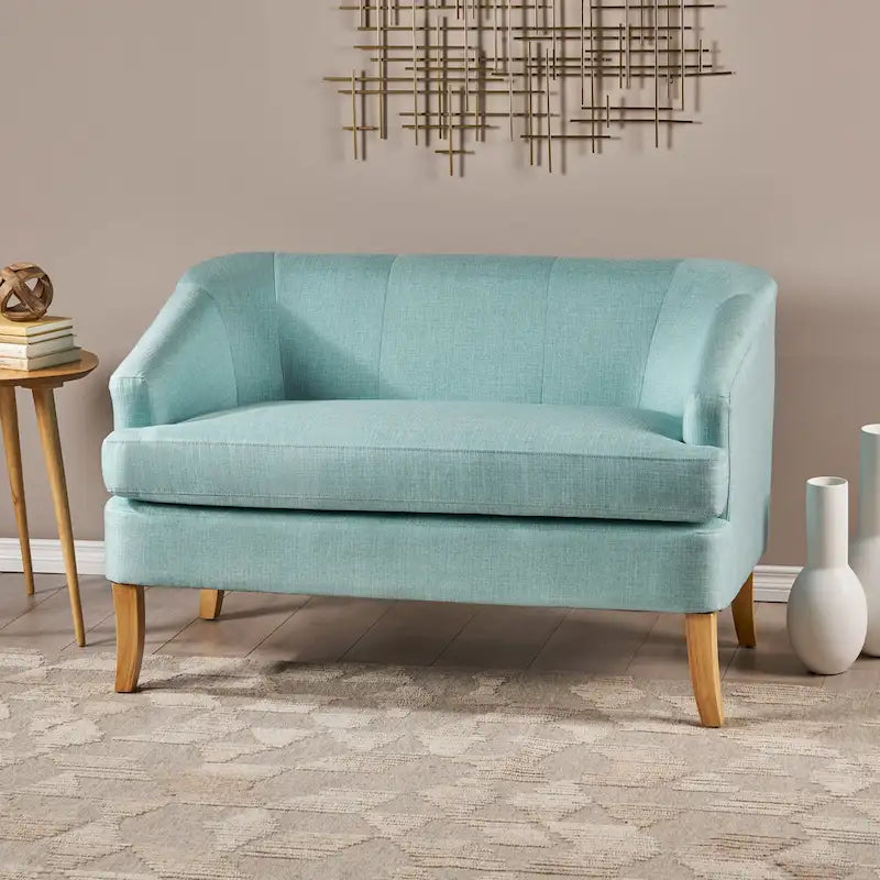 Canapé deux places Sheena Mid-century Modern en tissu par Christopher Knight Home