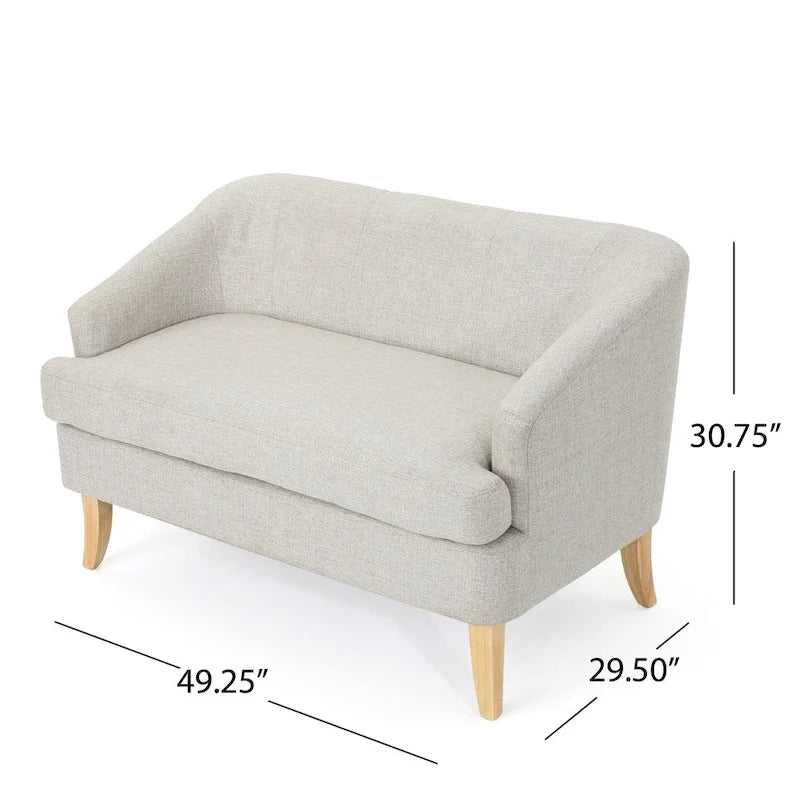 Canapé deux places Sheena Mid-century Modern en tissu par Christopher Knight Home