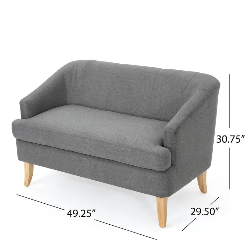 Canapé deux places Sheena Mid-century Modern en tissu par Christopher Knight Home