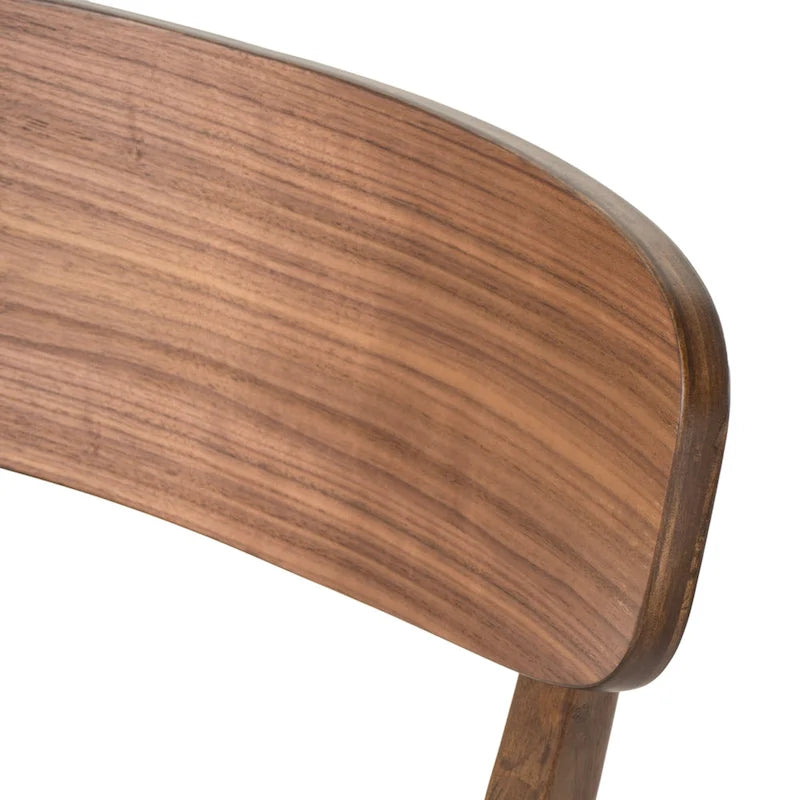 Chaises de salle à manger en bois rembourrées en tissu (Lot de 2) par Christopher Knight
