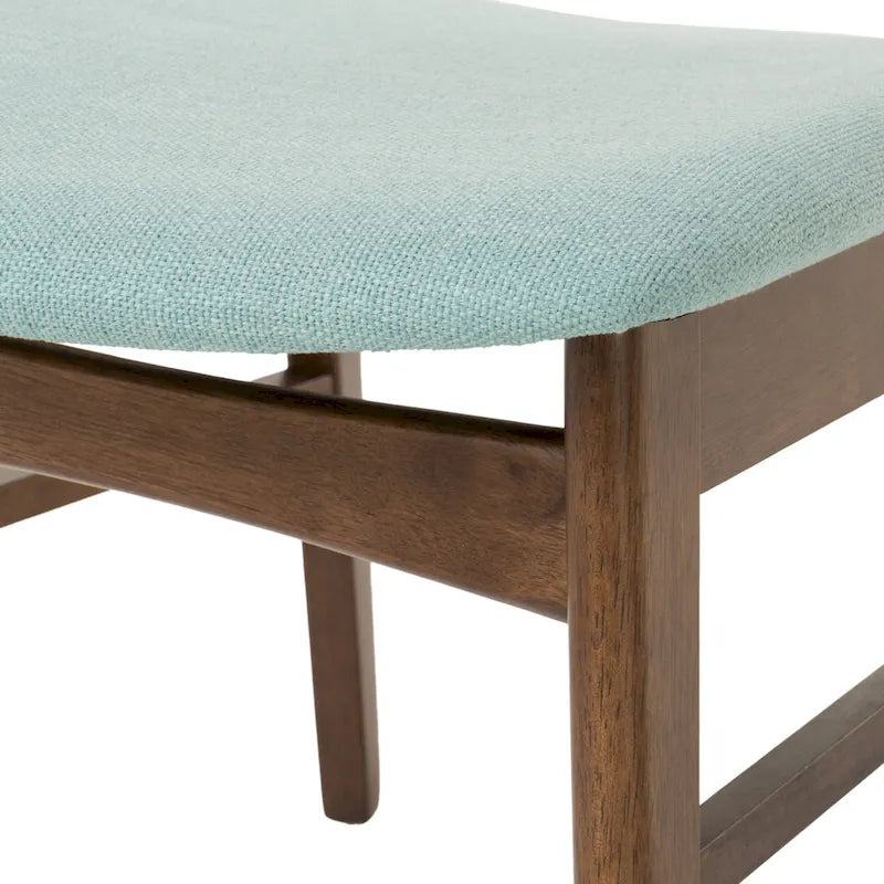 Chaises de salle à manger en bois rembourrées en tissu (Lot de 2) par Christopher Knight