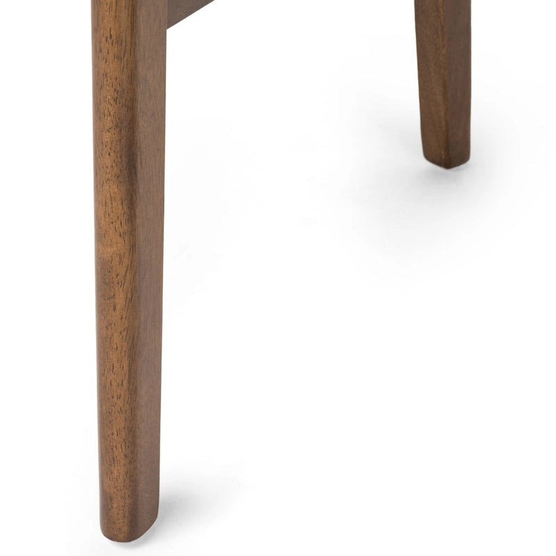 Chaises de salle à manger en bois rembourrées en tissu (Lot de 2) par Christopher Knight
