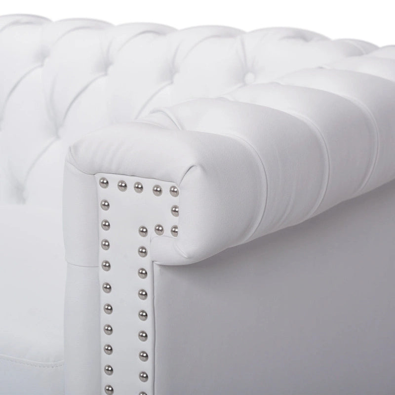 Canapé 3 places capitonné Chesterfield Parkhurst par Christopher Knight Home
