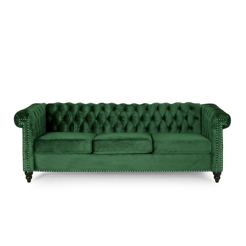 Canapé 3 places capitonné Chesterfield Parkhurst par Christopher Knight Home