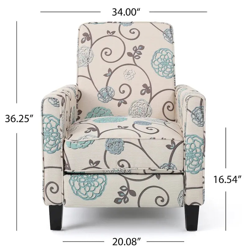 Fauteuil inclinable Darvis Floral de Christopher Knight Home