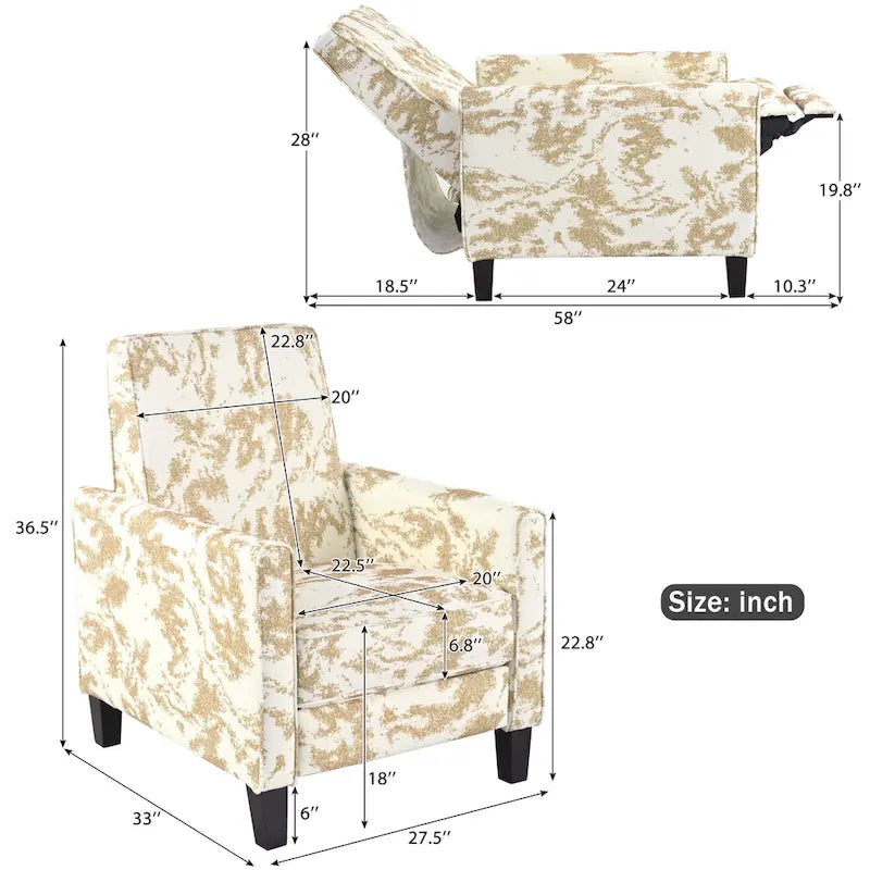 Fauteuil inclinable Darvis Floral de Christopher Knight Home