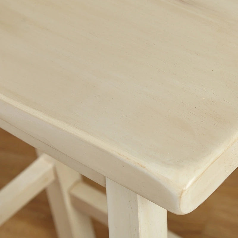 Tabourets de bar à hauteur de comptoir Simple Living Marney en bois d'hévéa de 61 cm (lot de 2)