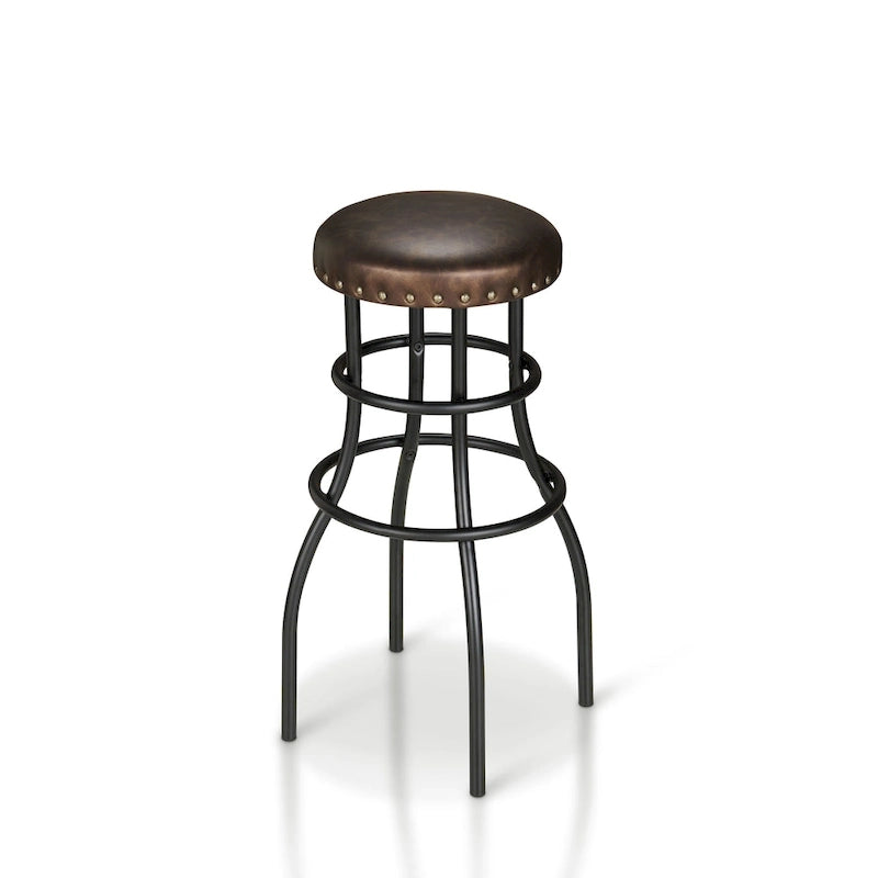 Tabouret de bar Vigo en métal bronze rustique, hauteur comptoir, par Furniture of America