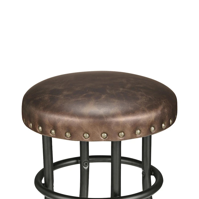 Tabouret de bar Vigo en métal bronze rustique, hauteur comptoir, par Furniture of America