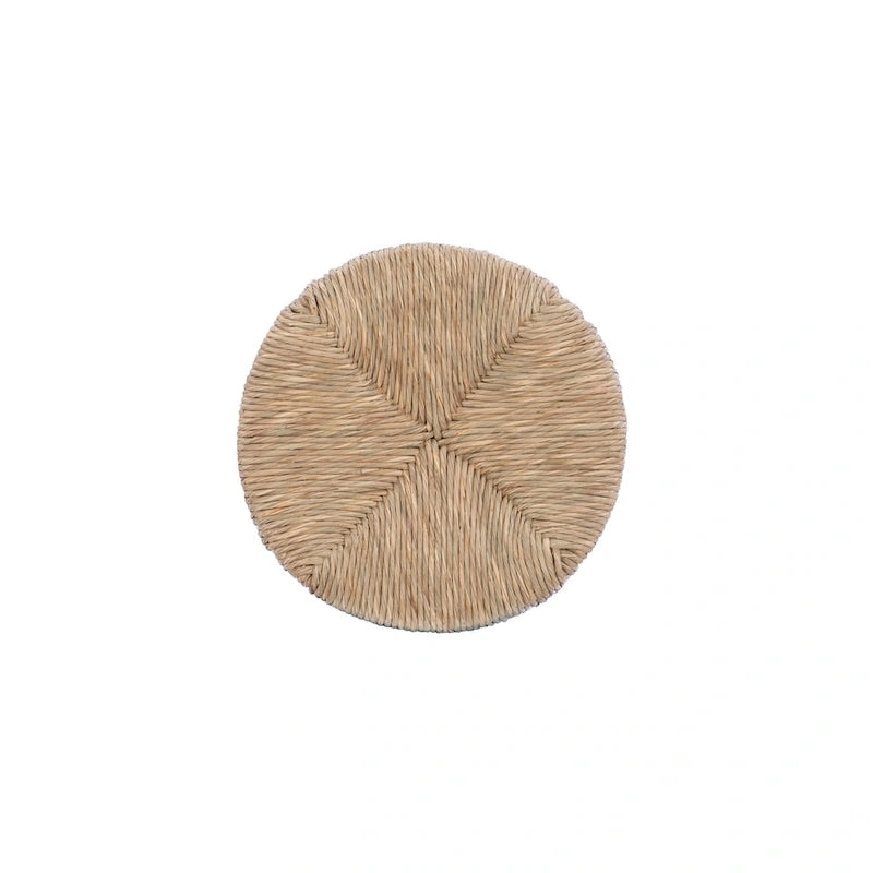 Tabouret de bar pivotant à 360 degrés Maya Backless de 78,7 cm avec assise en jonc de mer