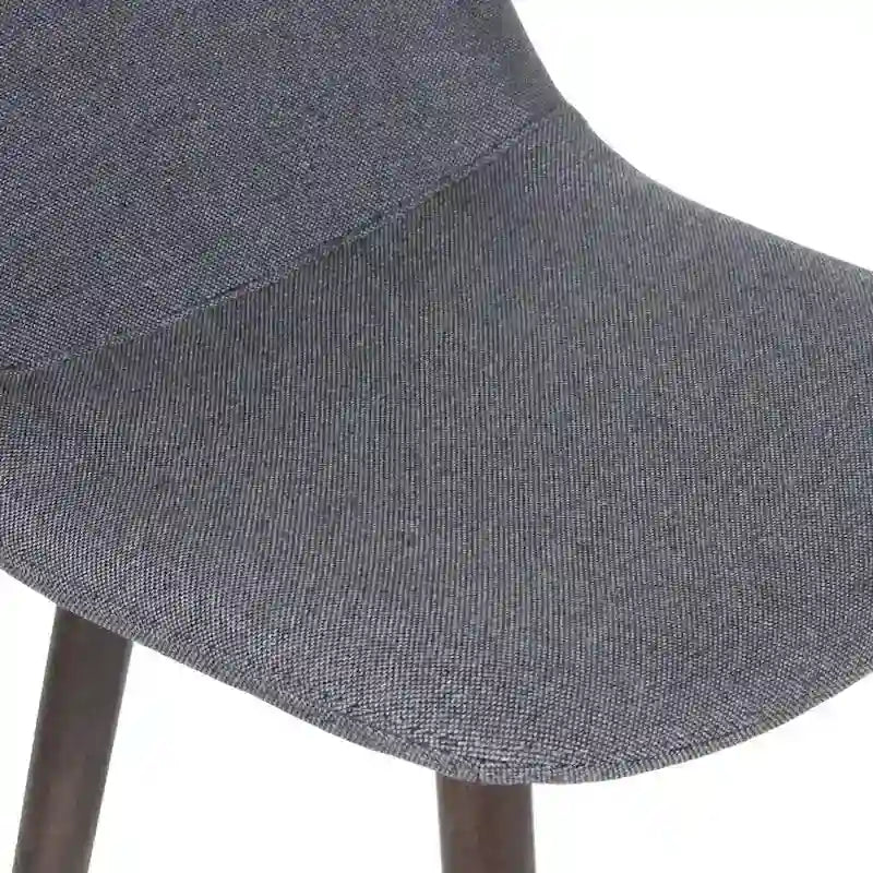 Tabouret de comptoir rembourré en bois massif avec repose-pieds par East at Main