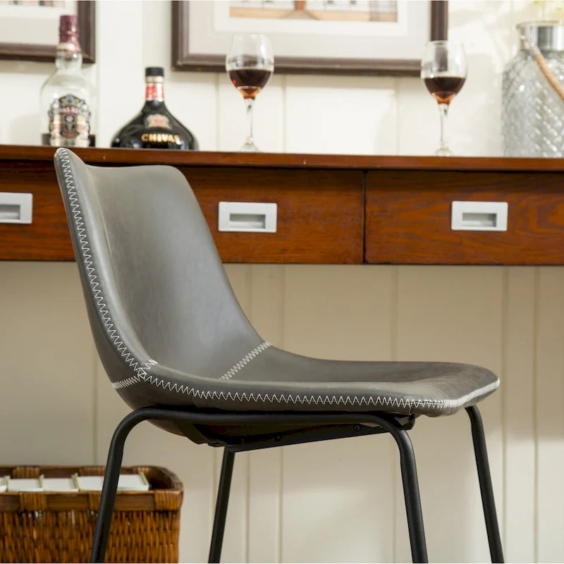 Tabourets de comptoir en similicuir Inyo Vintage de Carbon Loft (ensemble de 2)