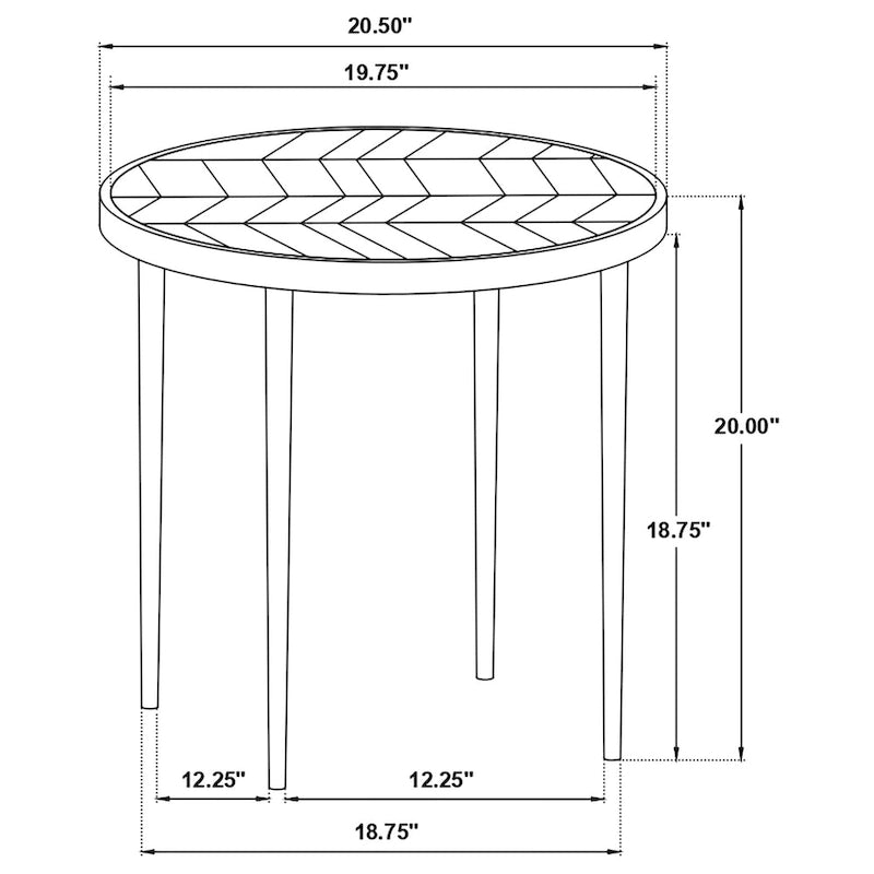 Table d'appoint Hayden en manguier naturel et noir avec plateau rond en bois