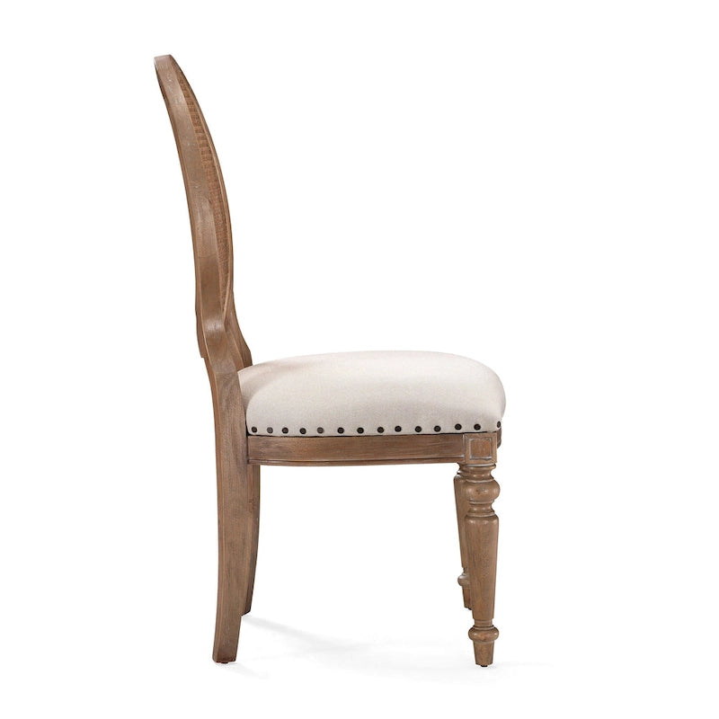 SEI Furniture Elements Chaises de salle à manger en cannage de chêne (Lot de 2)