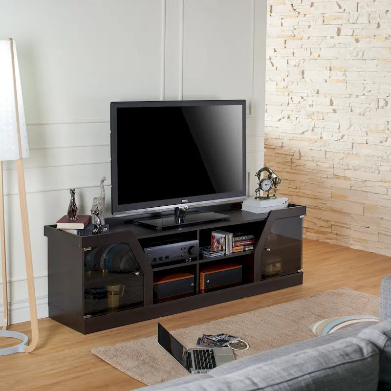 Meuble TV large DH BASIC Modern Espresso 71 de Denhour