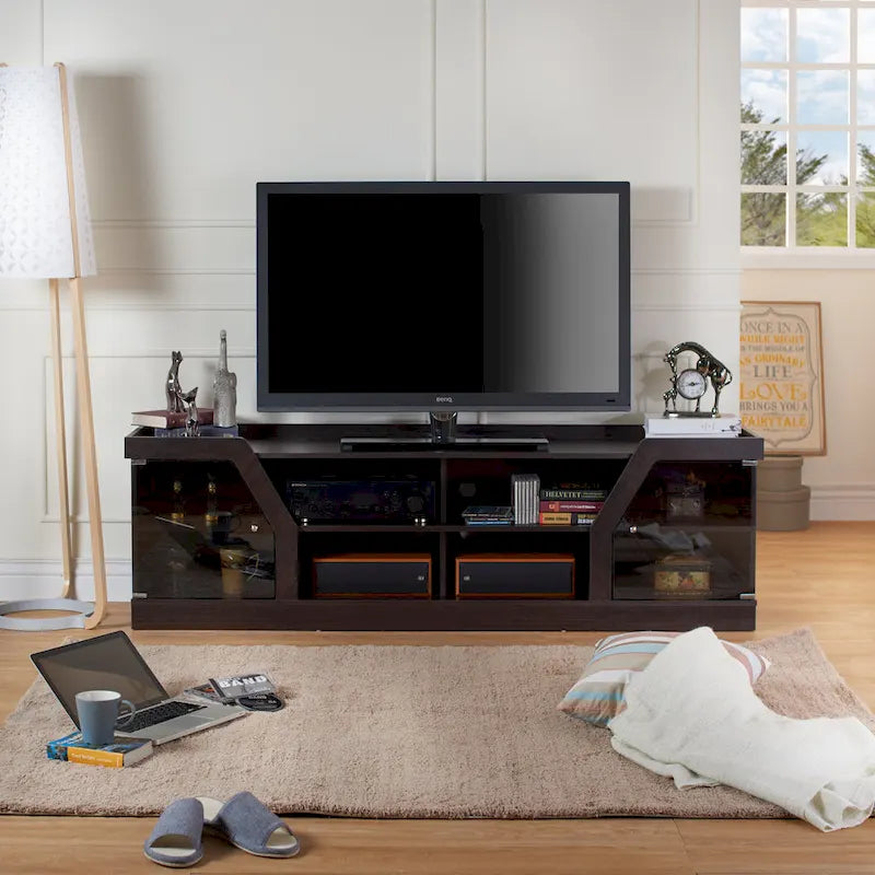 Meuble TV large DH BASIC Modern Espresso 71 de Denhour