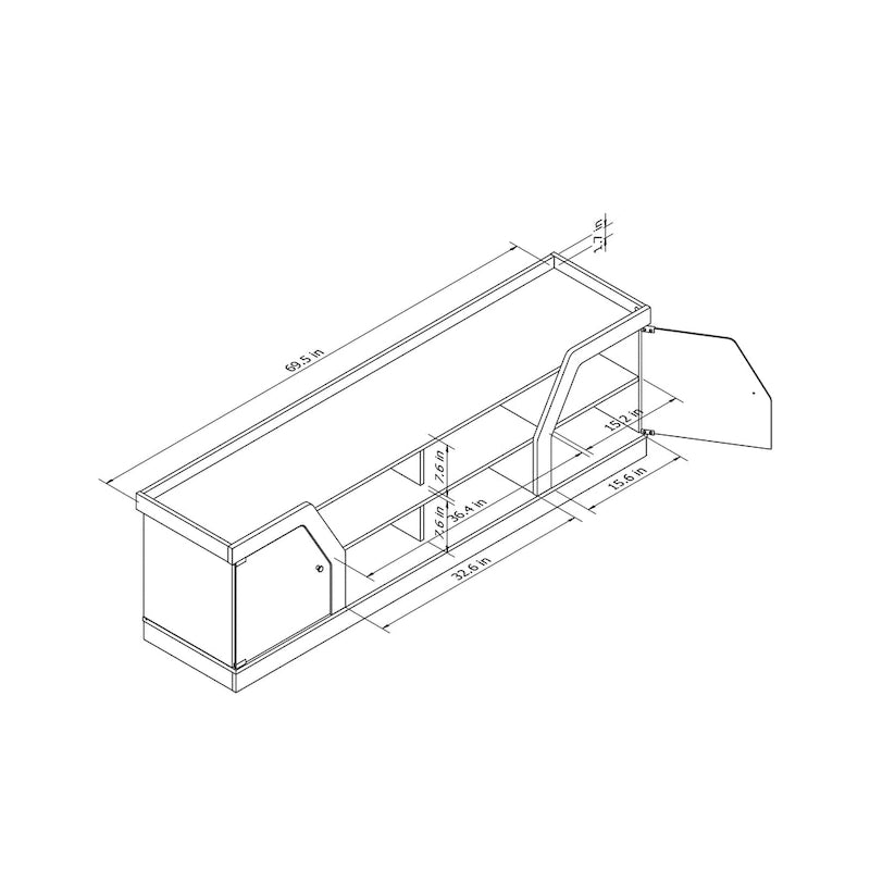 Meuble TV large DH BASIC Modern Espresso 71 de Denhour