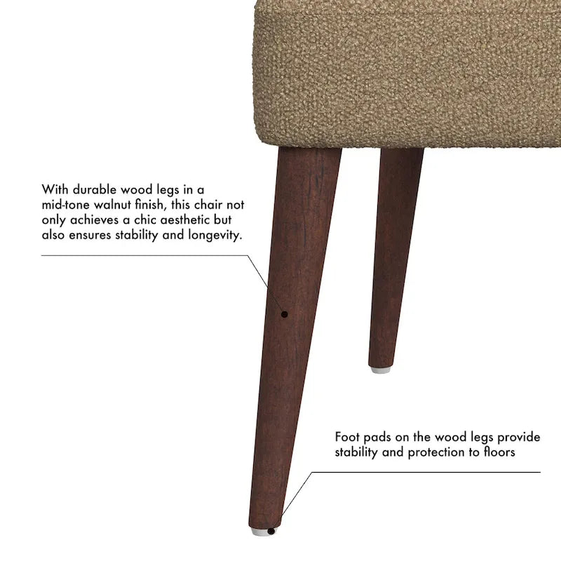 Chaise de salle à manger moderne capitonnée HomePop Hemet Gayle