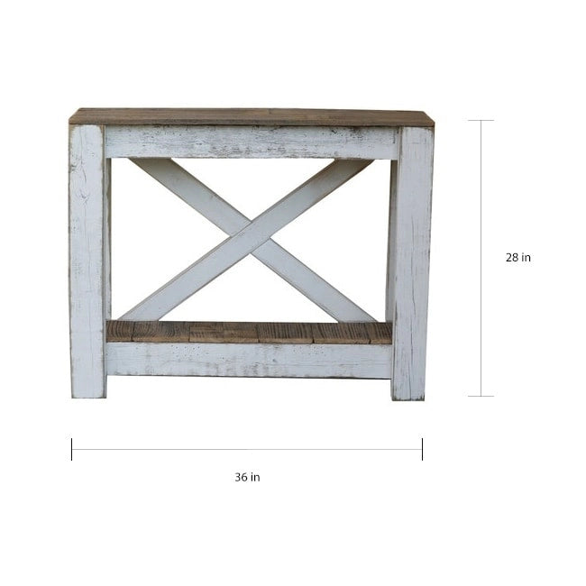 Console double plateau en X blanc Clovelly The Gray Barn