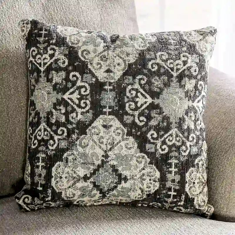 Canapé Frane transitionnel beige en chenille avec coussins en T par Furniture of America