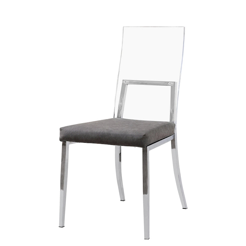 Chaises de salle à manger modernes en acrylique transparent Brusartsi Copper Grove (Lot de 2)