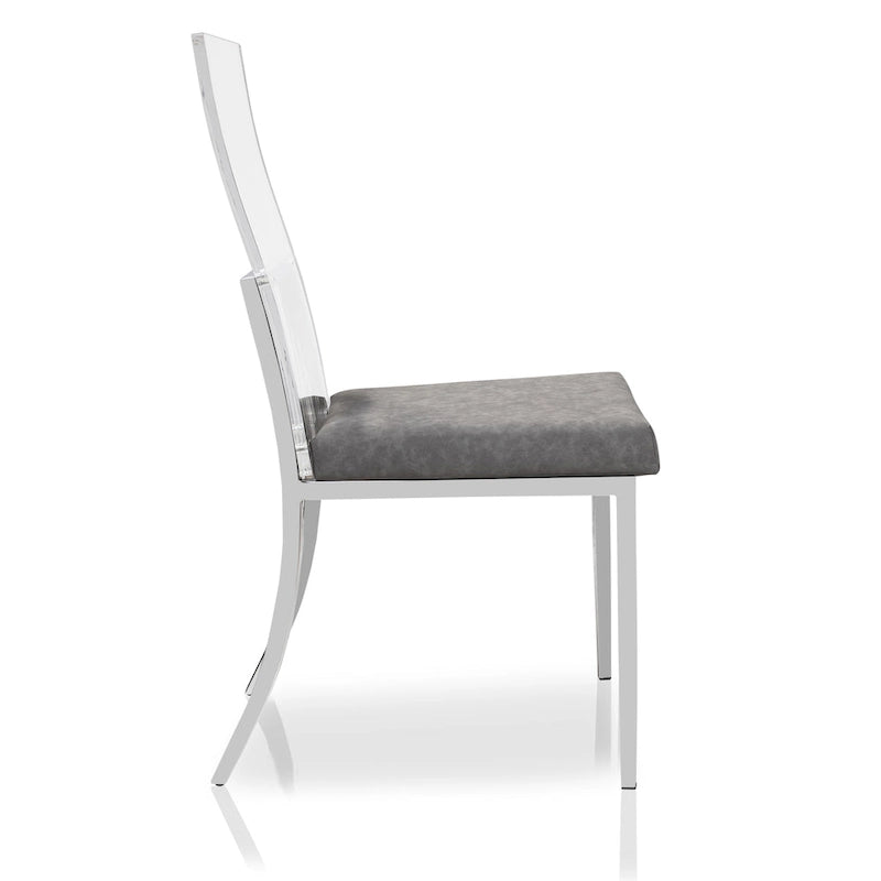 Chaises de salle à manger modernes en acrylique transparent Brusartsi Copper Grove (Lot de 2)