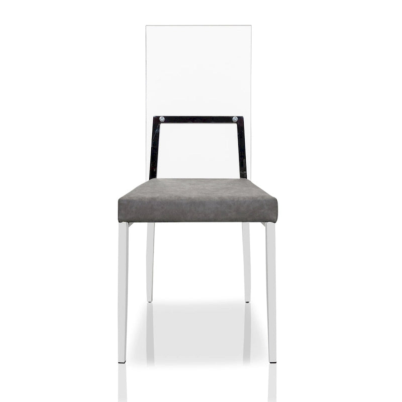 Chaises de salle à manger modernes en acrylique transparent Brusartsi Copper Grove (Lot de 2)