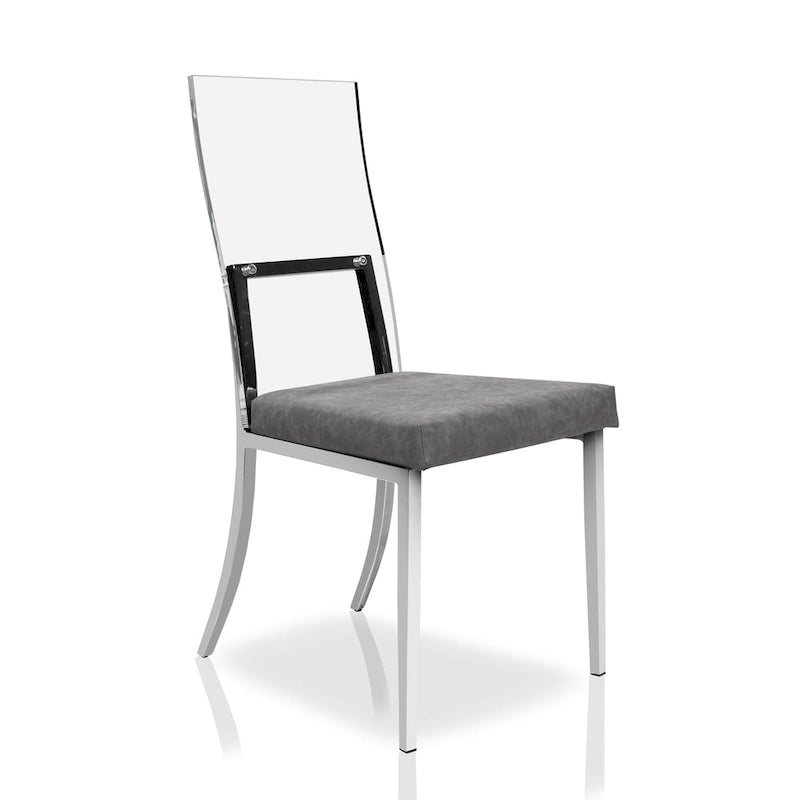 Chaises de salle à manger modernes en acrylique transparent Brusartsi Copper Grove (Lot de 2)