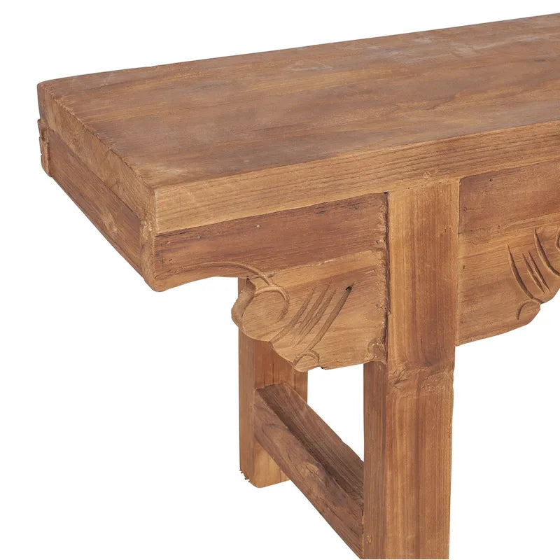 Banc sculpté en bois massif naturel par East at Main