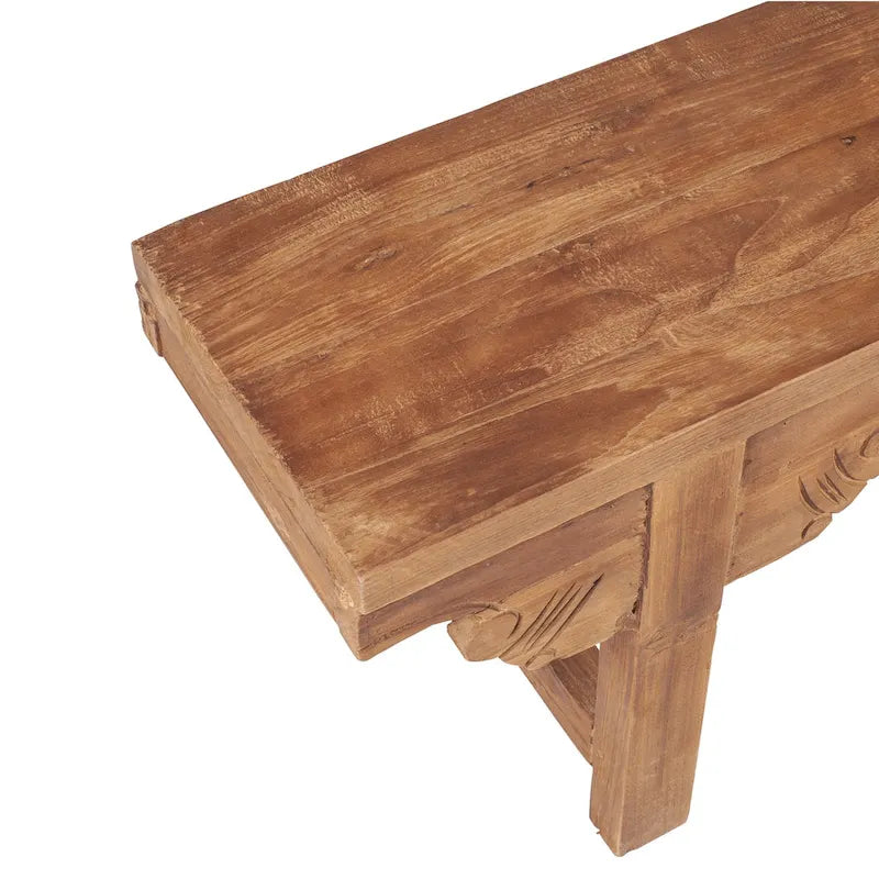 Banc sculpté en bois massif naturel par East at Main