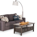 Table Basse Rectangulaire de Transition WYNDENHALL Halifax en BOIS MASSIF, 112 cm de large, Brun Hickory - Brun Hickory