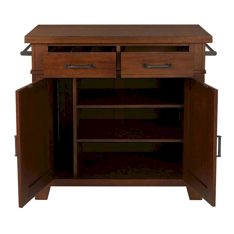 Îlot de cuisine en chêne Mandevilla Copper Grove