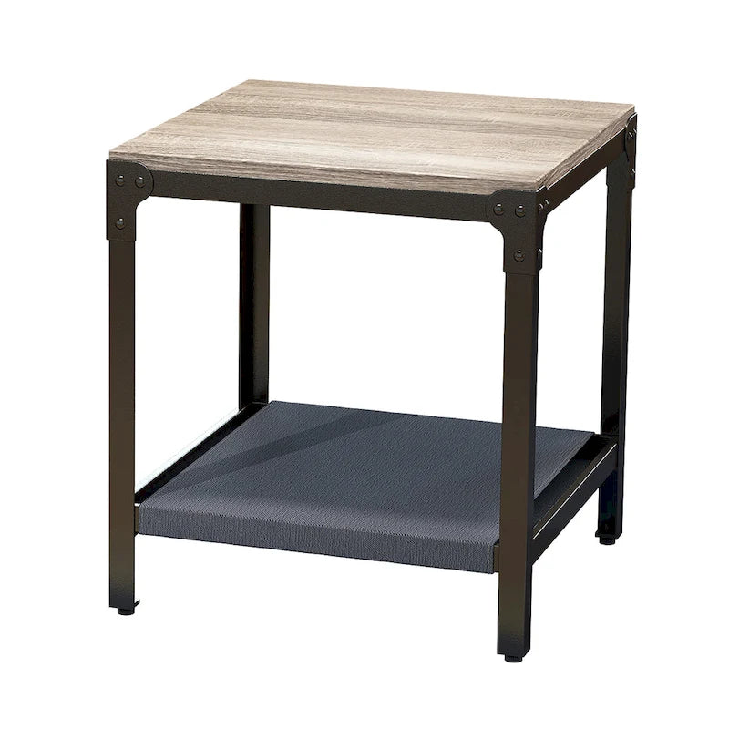 Table d'appoint moderne en bois Corvus Belmont Square avec rangement