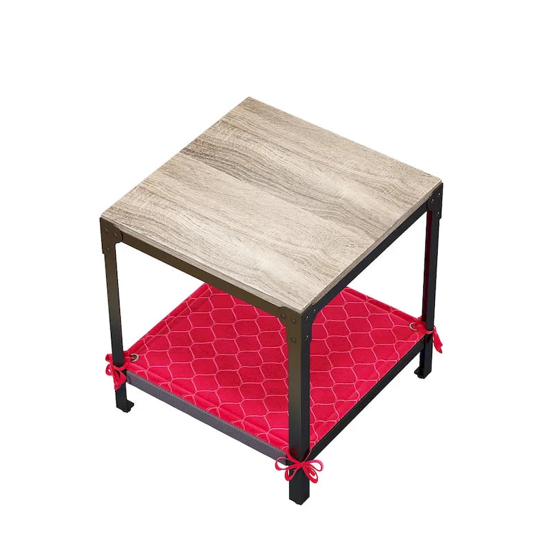 Table d'appoint moderne en bois Corvus Belmont Square avec rangement