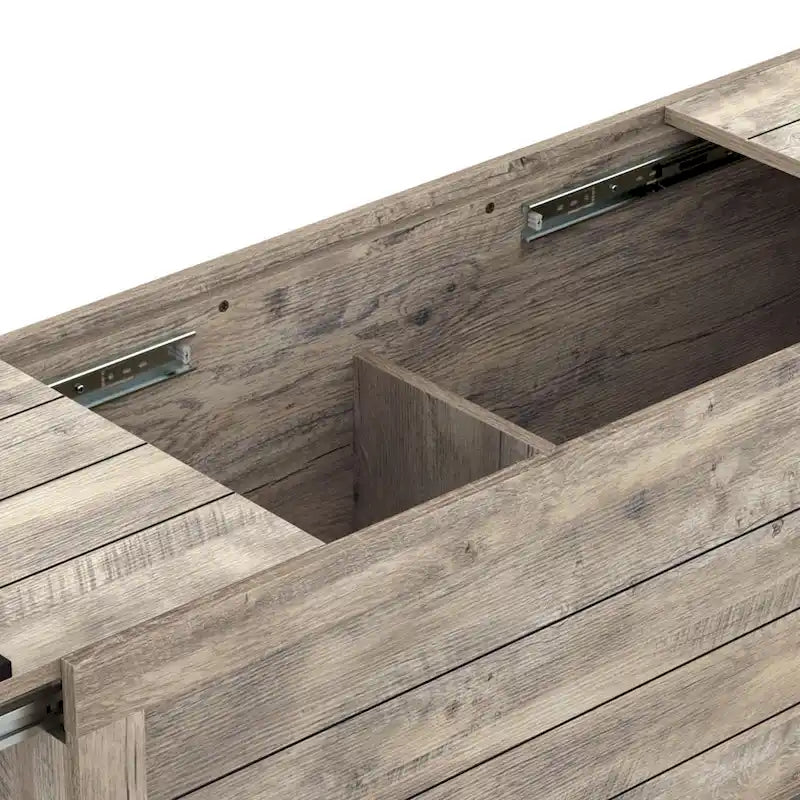 Banc de rangement rustique en chêne patiné DH BASIC par Denhour