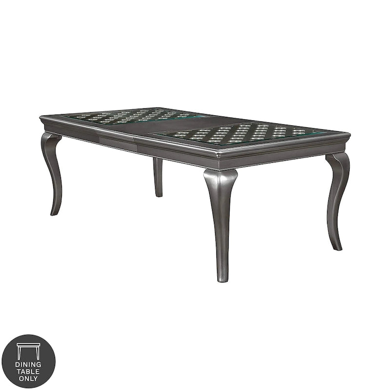 Table à manger extensible Tily Glam grise de 84 pouces Furniture of America