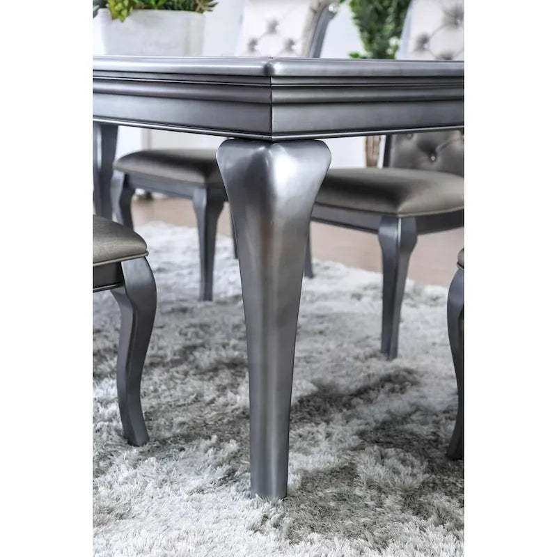 Table à manger extensible Tily Glam grise de 84 pouces Furniture of America