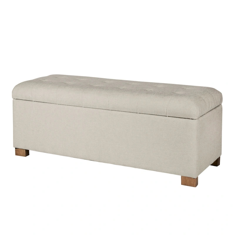 Banc de rangement capitonné Porch & Den Camero beige